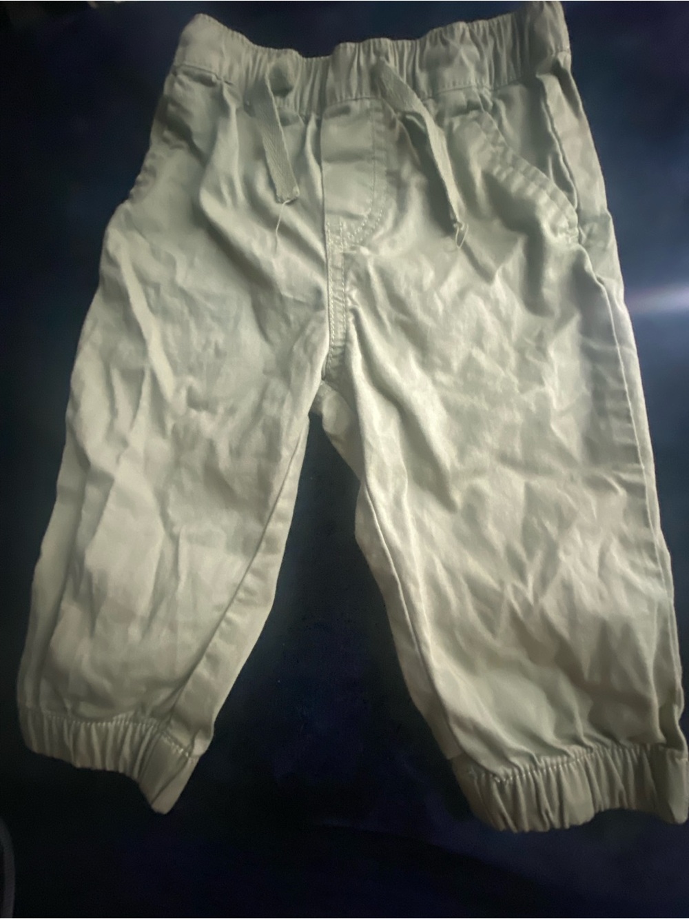 H&M Light Khaki Elastic Waist Joggers